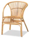 Baxton Studio Murai Rattan Dining Chair In Brown