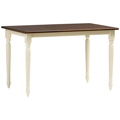 Baxton Studio Napoleon 46 3/4" Wide Cherry And Buttermilk Dining Table