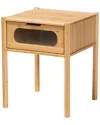 Baxton Studio Naresh Mid-century Modern 1-drawer End Table