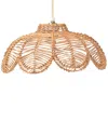 Baxton Studio Neorah Natural Rattan Pendant Lampshade In Brown