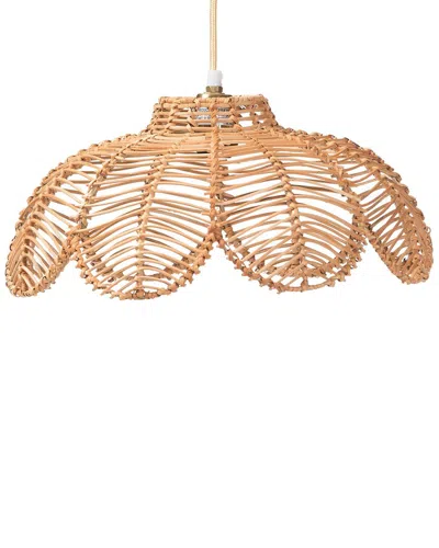 BAXTON STUDIO BAXTON STUDIO NEORAH NATURAL RATTAN PENDANT LAMPSHADE