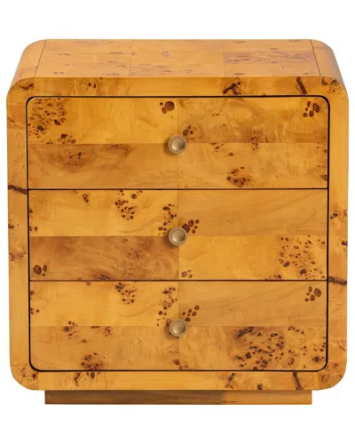 Baxton Studio Netra Contemporary 3-drawer Nightstand In Brown