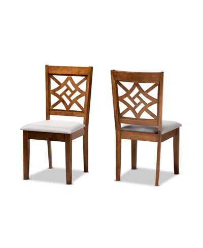Baxton Studio Nicolette Modern And Contemporary Wood Dining Chair Set, 2 Piece