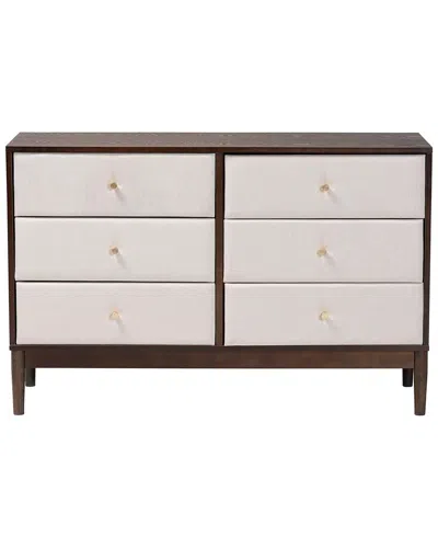 Baxton Studio Nikolai Mid-century 6-drawer Dresser