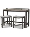 Baxton Studio Noll 3pc Multipurpose Counter Table Set