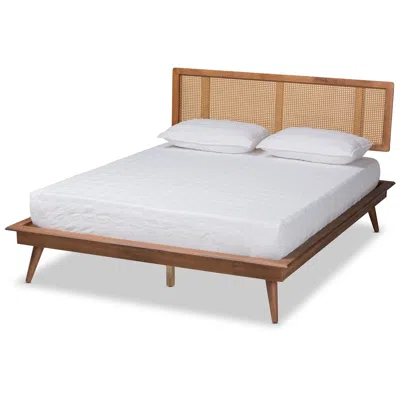 Baxton Studio Nura Walnut Brown Full Size Platform Bed