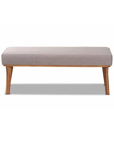 Baxton Studio Odessa Dining Bench In Grey