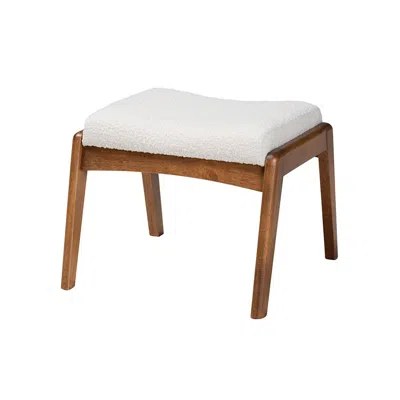 Baxton Studio Roxy Mid-century Modern Upholstered Ottoman