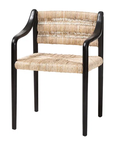 Baxton Studio Onda Handwoven Seagrass Dining Chair In Brown