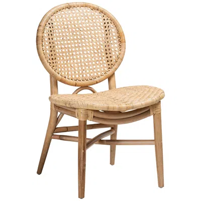 Baxton Studio Osaka Natural Brown Rattan Dining Chair