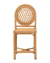 Baxton Studio Oxford Round Back Rattan Counter Stool In Brown