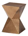 Baxton Studio Pacey Textured Metal Accent Table In Brown