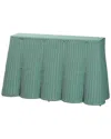 Baxton Studio Palm Bohemian Seafoam Green Scallop Rattan Console Table