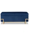 Baxton Studio Parker Storage Ottoman In Navy