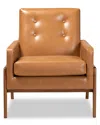 Baxton Studio Perris Lounge Chair In Tan