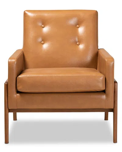 Baxton Studio Perris Lounge Chair In Tan