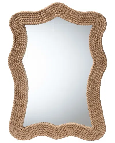 Baxton Studio Quiana Coastal Woven Rope Accent Wall Mirror