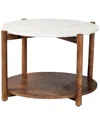 Baxton Studio Quindalyn Round Marble Coffee Table