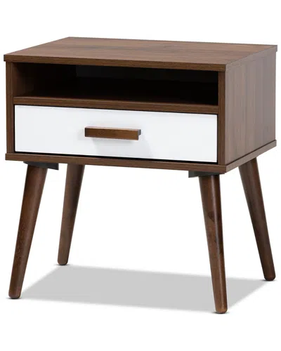 Baxton Studio Quinn Two-tone 1-drawer End Table