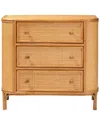 Baxton Studio Vaere Modern Bohemian Rattan & Mahogany Storage Cabinet In Brown