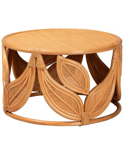 Baxton Studio Raflesia Modern Bohemian Rattan Coffee Table In Brown