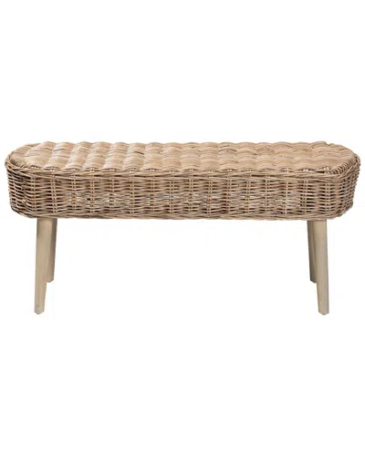 Baxton Studio Raisa Modern Wood Accent Bench