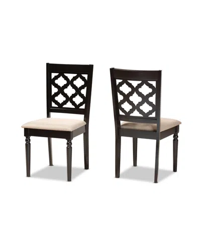 Baxton Studio Ramiro Modern And Contemporary Wood Dining Chair Set, 2 Piece