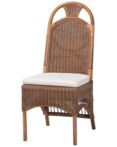 Baxton Studio Raya Natural Rattan Dining Chair In Brown