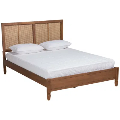 Baxton Studio Redmond Walnut Brown Queen Size Platform Bed