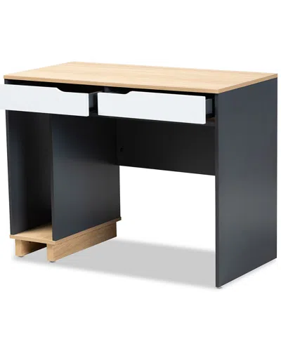 Baxton Studio Reed 2-drawer Computer Desk In Black