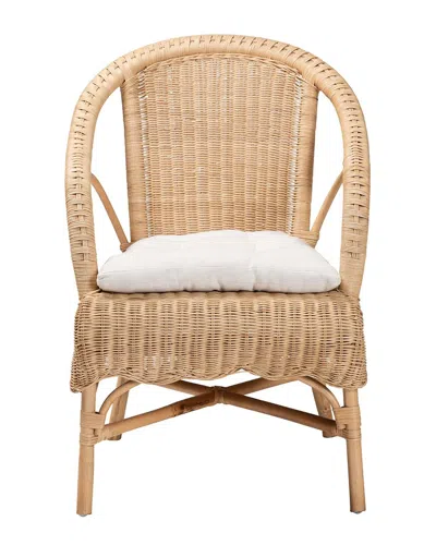 Baxton Studio Reinu Rattan Dining Chair In Brown