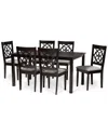 Baxton Studio Renaud 7pc Dining Set In Grey