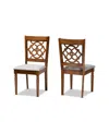 Baxton Studio Renaud Modern And Contemporary Wood Dining Chair Set, 2 Piece