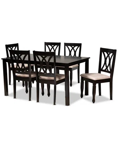 Baxton Studio Reneau 7pc Dining Set