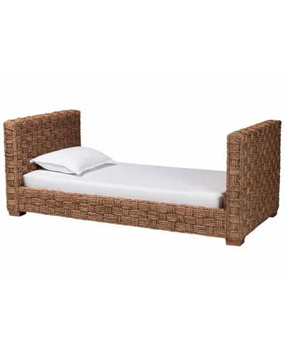 Baxton Studio Rhinos Handwoven Seagrass Daybed In Brown