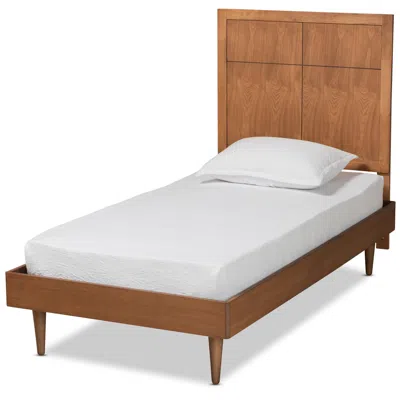 Baxton Studio Rin Walnut Brown Twin Size Platform Bed