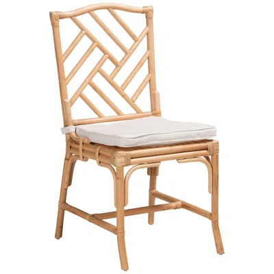 Baxton Studio Rio Modern Bohemian Rattan Dining Chair In Brown
