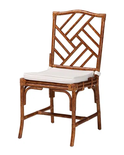 Baxton Studio Rio Rattan Dining Chair In Brown
