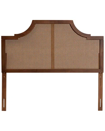 Baxton Studio Risha Mid-century Modern Wood & Rattan Headboard