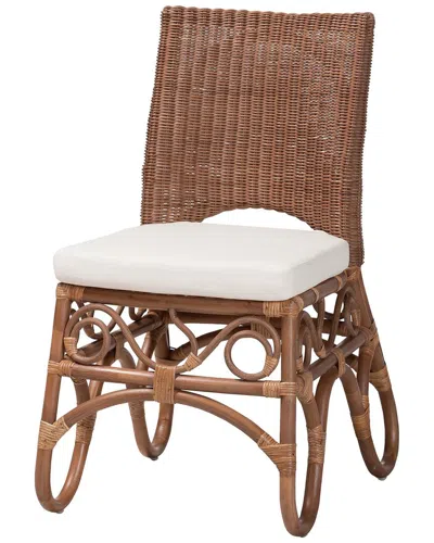 Baxton Studio Rivan Natural Rattan Dining Chair In Brown