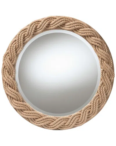 Baxton Studio Romana Braided Rope Mirror In Brown