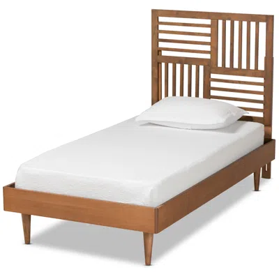 Baxton Studio Romy Walnut Brown Twin Size Platform Bed