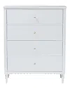 Baxton Studio Roni Modern 4-drawer Chest With Scalloped Edges