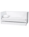 Baxton Studio Roni Modern Scalloped Twin Daybed With Trundle