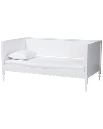 Baxton Studio Roni Modern Twin Daybed With Scalloped Edges