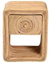 Baxton Studio Rosina Bohemian Rattan 1-drawer Nightstand