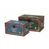 Baxton Studio Sabeen Vintage Parisian Faux Leather And Wood 2-piece Storage Trunk Set