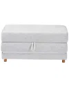Baxton Studio Sabriel Modern Convertible Sleeper Ottoman In White