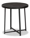 Baxton Studio Sadiya Modern Industrial Outdoor Side Table In Black