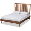 Baxton Studio Saki Walnut Brown Queen Size Platform Bed In Multi